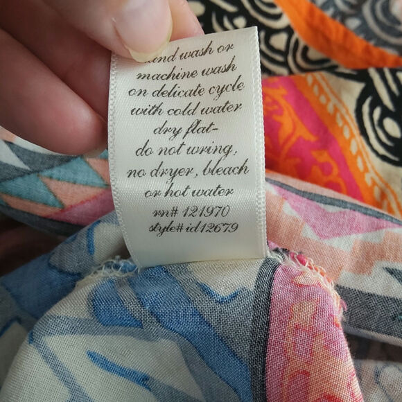 Bohemian Festival Maxidress Dopamine V neck flowy tribal lightweight orange blue - Picture 8 of 8